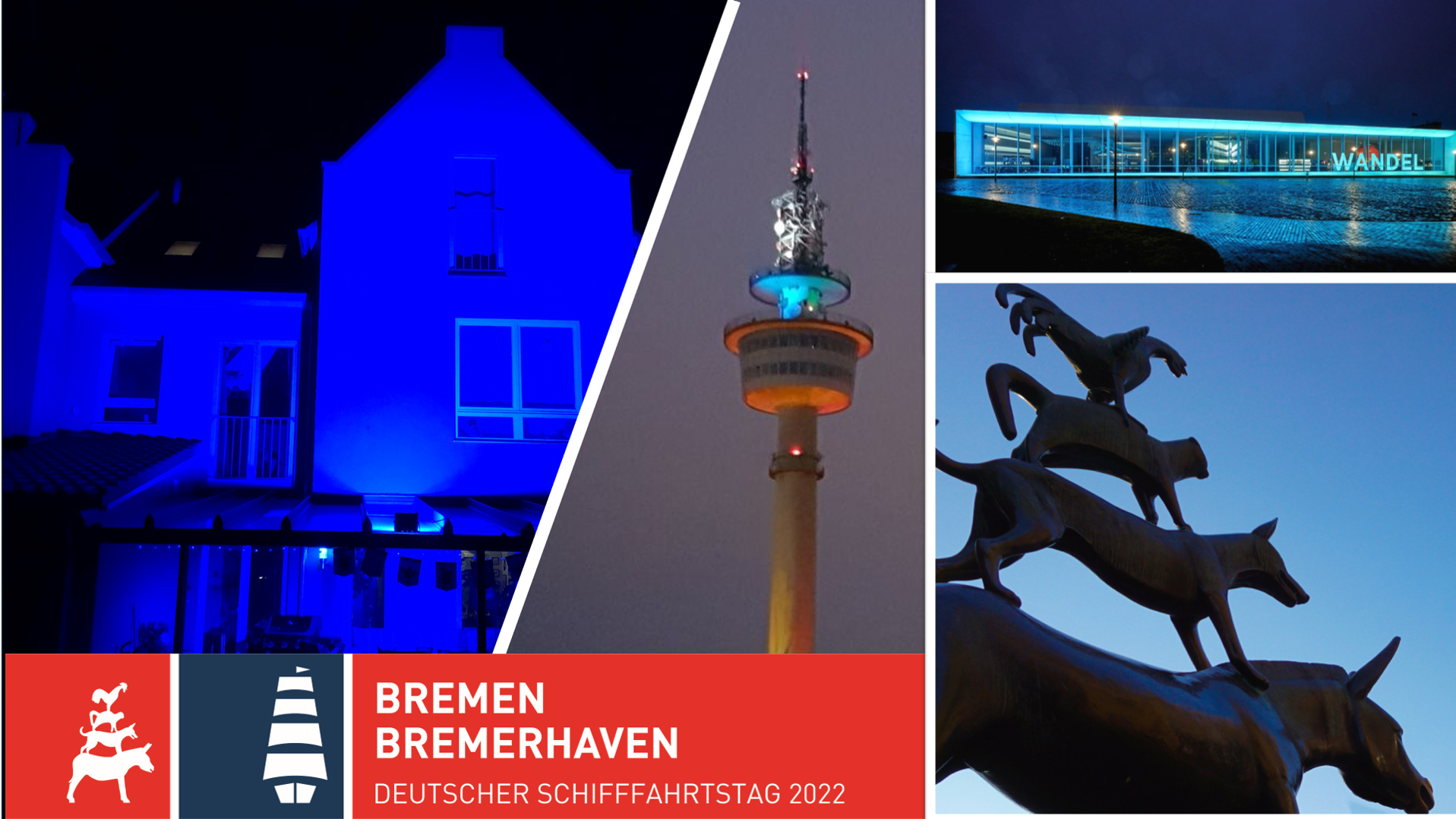 Bremen und Bremerhaven erstrahlen beim Deutschen Schifffahrtstag 2022 im Maritimen Blau